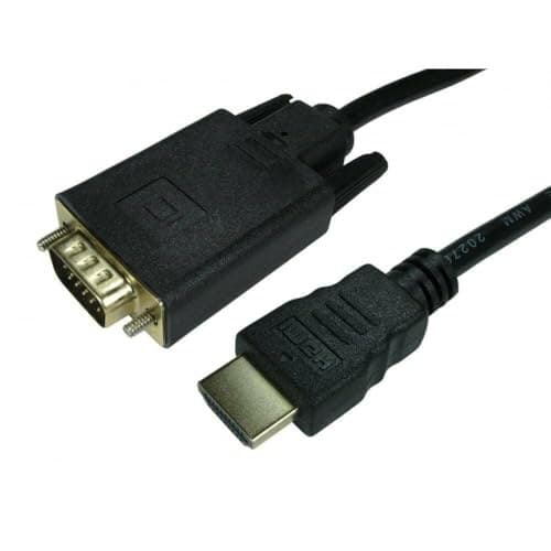 Cables Direct 1M Meter HDMI (M) to VGA (M) Cable Gold Plated - Image 2