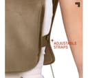 SHARPER IMAGE Luxe Heated Vest - Beige thumbnail 3