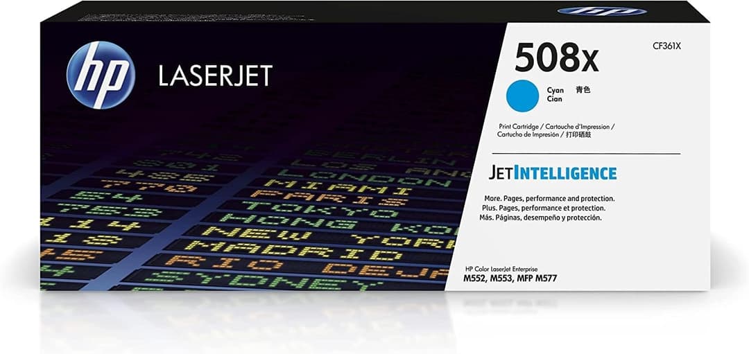 HP CF361X 508X High Yield Original LaserJet Toner Cartridge - Cyan - Image 1