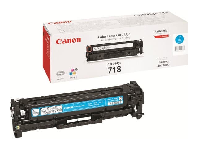 Canon 718 Cyan - cyan - original - toner cartridge