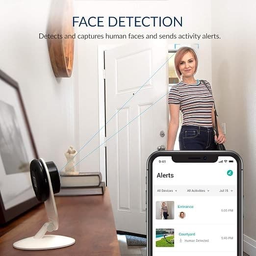 Kami Mini Indoor 1080p Wi-Fi Security Camera by YI Technology (YYS.2919) - White - Image 2