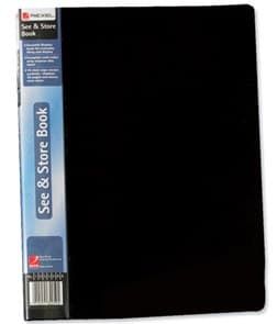 Rexel See and Store Display Book 60 Pocket A4 Black 10565BK - Image 1