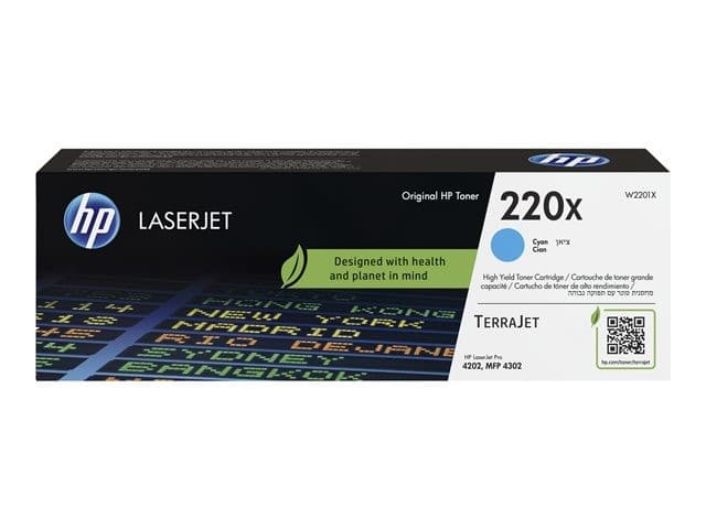HP 220X Cyan High Yield Original LaserJet Toner Cartridge (W2201X) - 5,500 Pages - Image 3