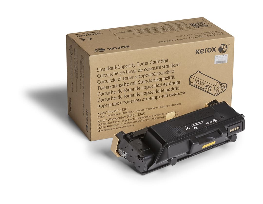 Xerox Genuine Phaser® 3330, WorkCentre® 3300 Series Black Standard capacity Toner Cartridge (2600 Pages) - 106R03620 - Image 1