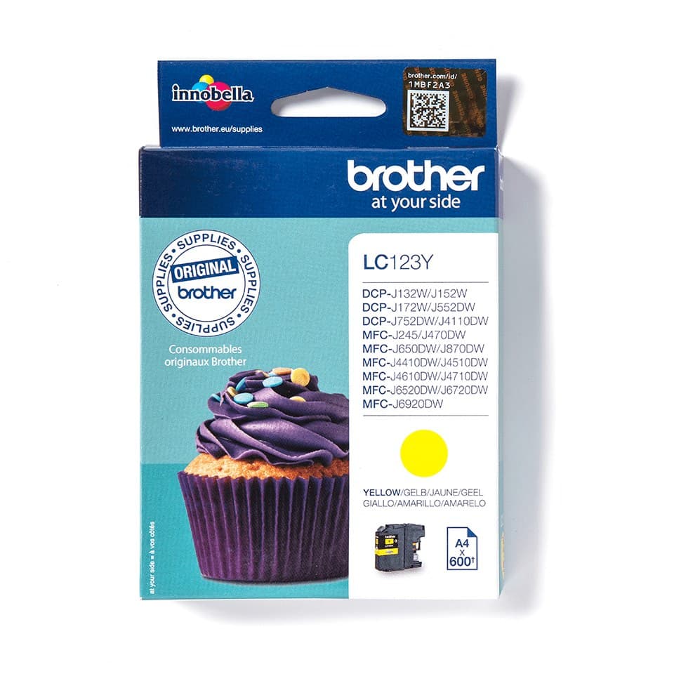 Brother LC123Y ink cartridge 1 pc(s) Original High (XL) Yield Yellow - Image 1