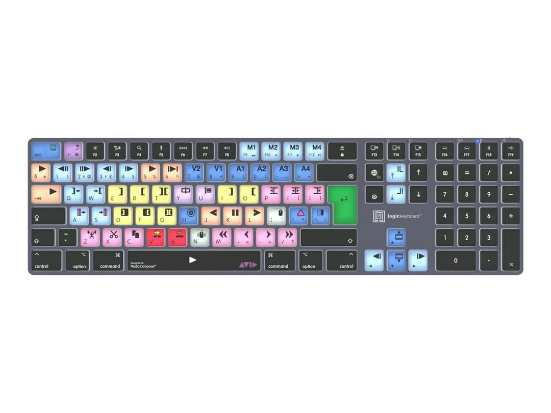 Logic Keyboards Media Composer TITAN Keyboard Multicolour - Image 1