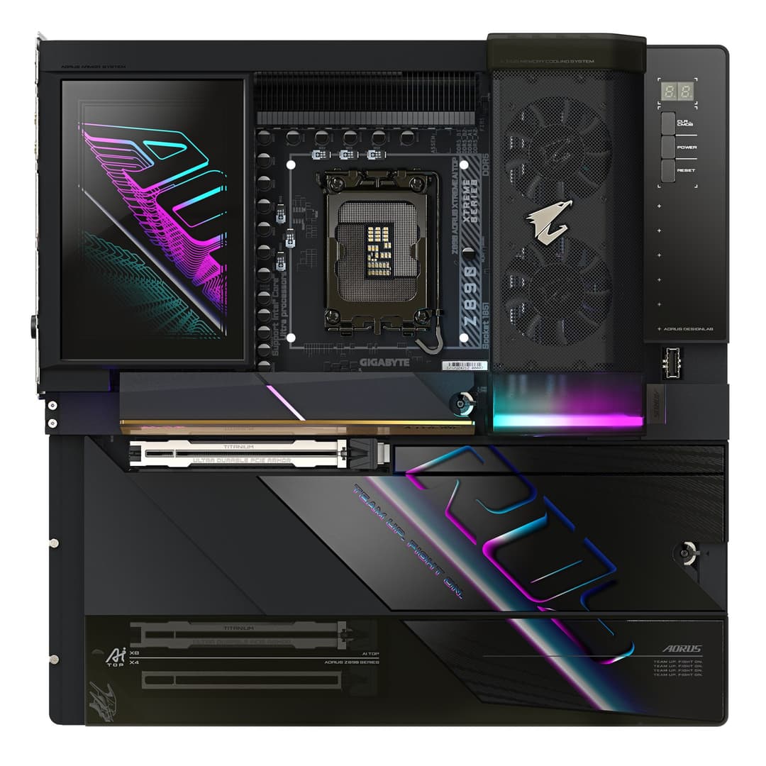 GIGABYTE Z890 AORUS XTREME AI TOP Motherboard - Supports Intel Core Ultra (Series 2) CPUs, 22+1+2 phases VRM, up to 9500MHz DDR5 (OC), PCIe 5.0 M.2, Wi-Fi 7, Dual 10GbE LAN, Thunderbolt 5 - Image 2