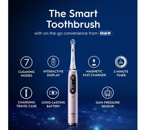 Oral-B iO 9 Electric Toothbrush & Travel Charging Case - Rose Quartz - Image 8