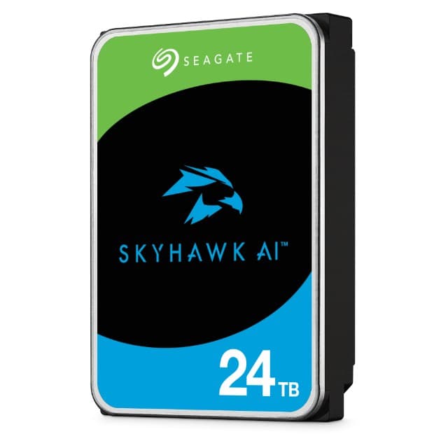 Seagate SkyHawk AI ST24000VE002 24TB 3.5" Serial ATA III Internal Hard Drive 7200 RPM 512MB Cache