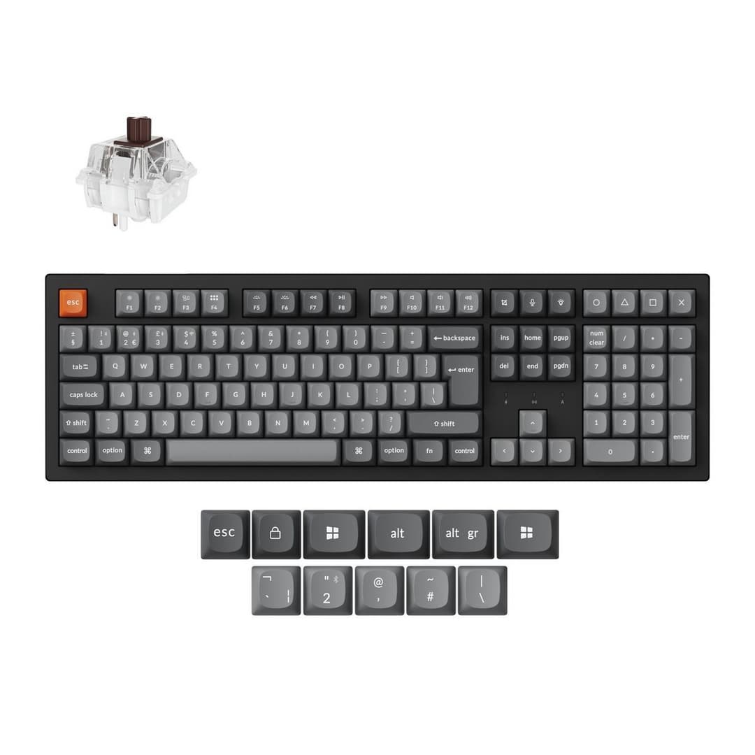 Keychron K10 Max QMK Wireless Mechanical Keyboard - Black - Image 1