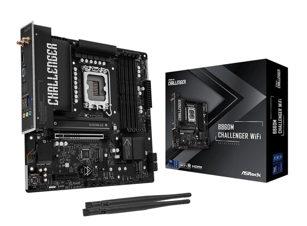 Asrock B860M Challenger WiFi Intel B860 LGA 1851 (Socket V1) DDR5 Wi-Fi 7 micro ATX Motherboard - Image 1