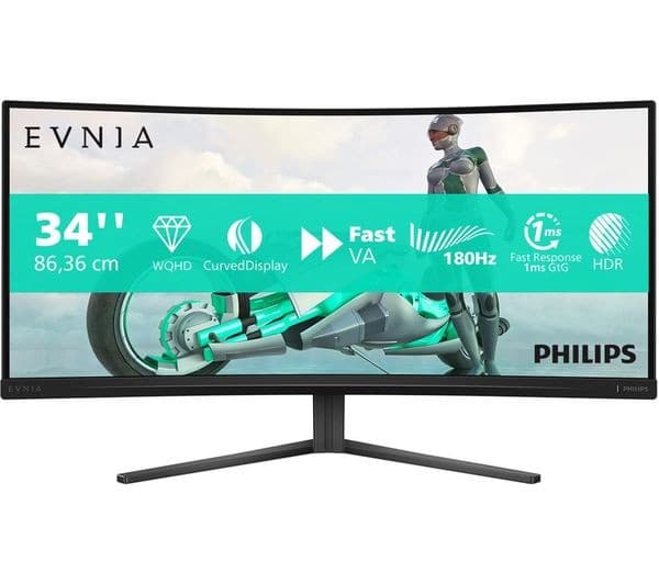 Philips Evnia 3000 34M2C3500L 34" WQHD 180Hz Curved VA Gaming Monitor