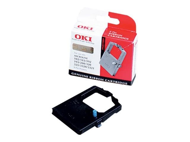 OKI 09002303 Black Dot-Matrix Printer Ribbon for Microline 182-193, 280, 320/321, 3320/3321 - Image 1