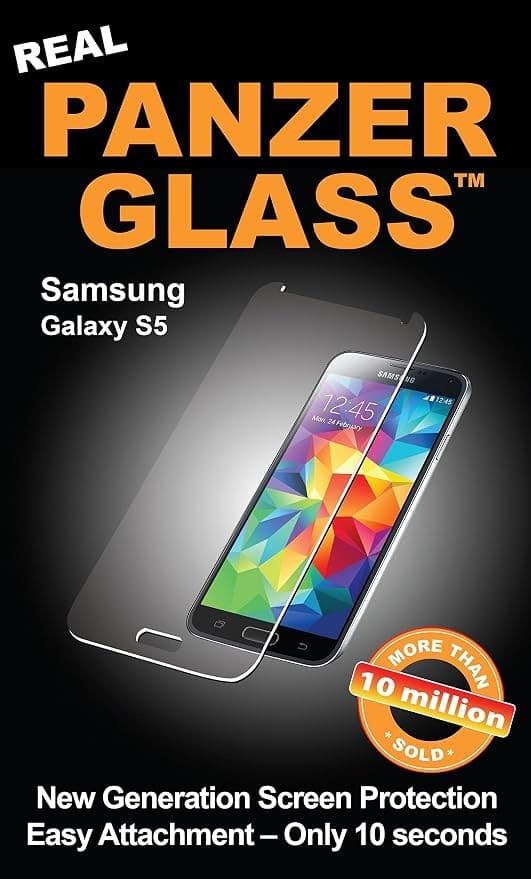 PanzerGlass PG1035 Tempered Glass Screen Protector for Samsung Galaxy S5 / S5 Neo – Anti-Scratch & Fluid-Resistant