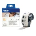 Brother DK-11219 Round Die-Cut Label Roll 12mm Diameter Black on White 1200 Labels thumbnail 1