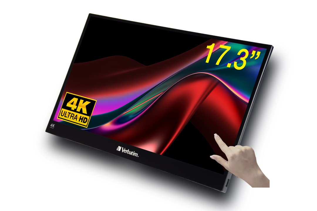 Verbatim PMT-17-4K Portable Touchscreen Monitor 17.3" Ultra HD 4K IPS 3840 x 2160 - Image 1