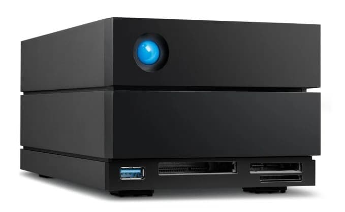 LaCie 2big Dock V2 16TB External RAID Hard Drive Thunderbolt 3 Black - Image 2