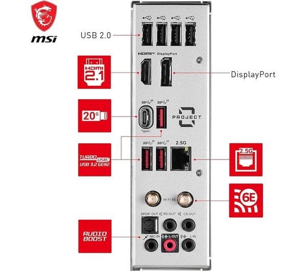 MSI B760M Project Zero LGA1700 Back-Connect Micro-ATX DDR5 Motherboard - Image 2