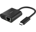 Belkin INC019BTBK USB Type-C to Gigabit Ethernet + Charge Adapter 100W Black thumbnail 1