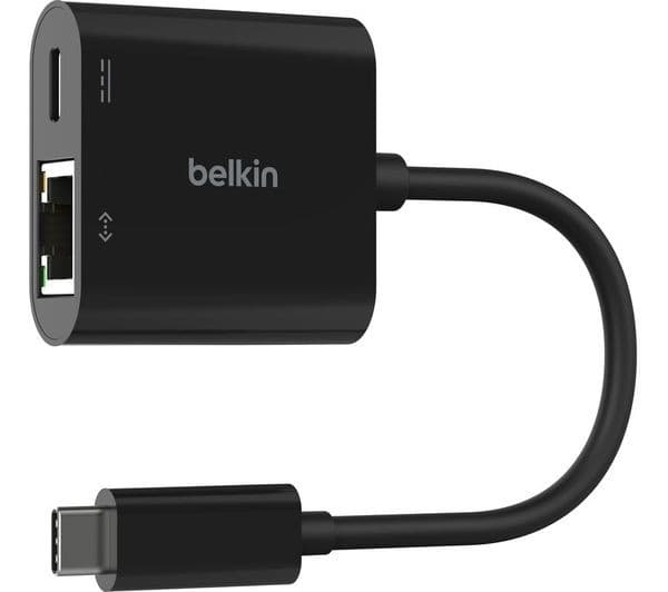 Belkin INC019BTBK USB Type-C to Gigabit Ethernet + Charge Adapter 100W Black - Image 3