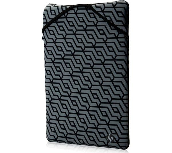 HP Reversible Protective 15.6" Geo Laptop Sleeve - Black - Image 4