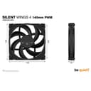 be quiet! Silent Wings 4 140mm PWM 1100rpm 6-Pole Fan Motor Technology 4-pin PWM PC Fan thumbnail 2
