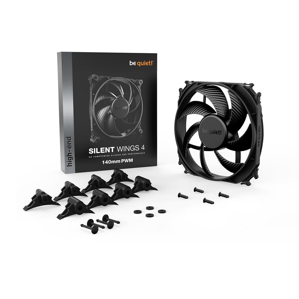 be quiet! Silent Wings 4 140mm PWM 1100rpm 6-Pole Fan Motor Technology 4-pin PWM PC Fan - Image 3