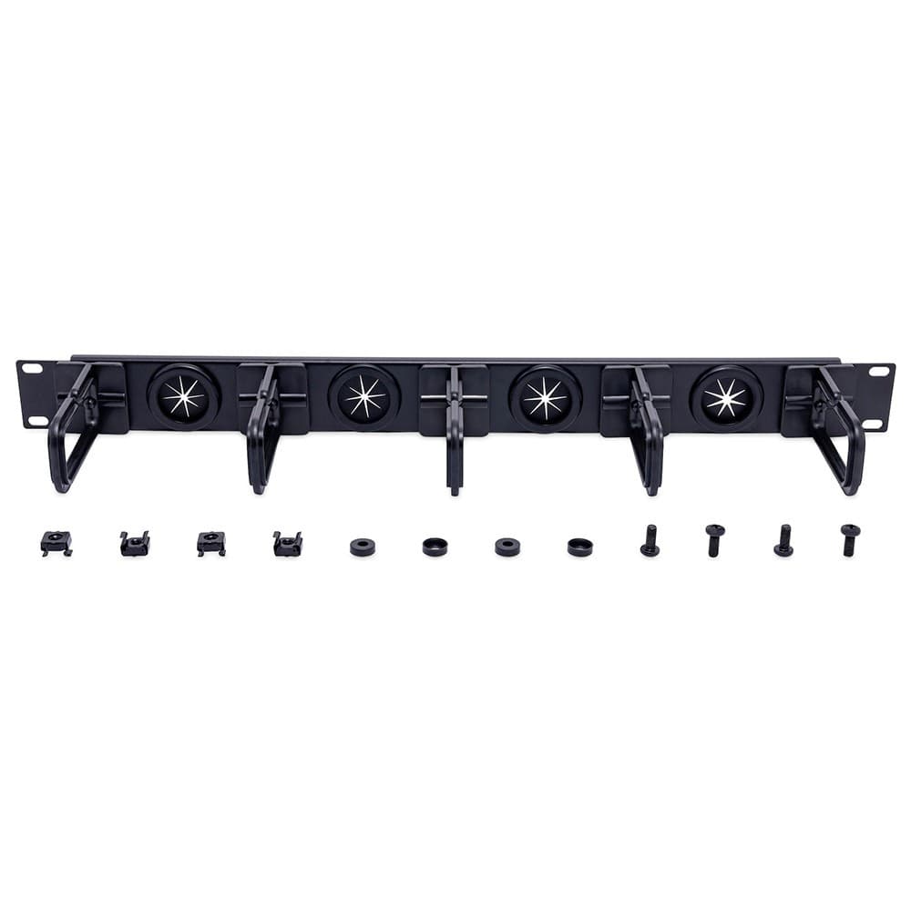 StarTech CABLMANAGERH 1U Rack-Mountable Rack Cable Manager - Black - Image 3