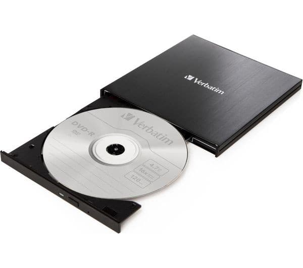VERBATIM Slimline 43886 External CD/DVD Writer USB-C - Black - Image 6