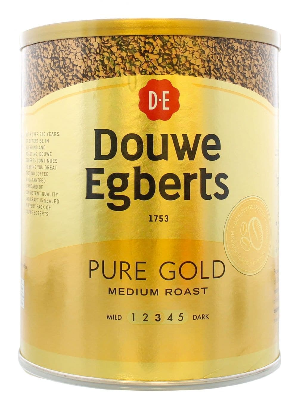 Douwe Egberts Pure Gold Medium Roast Instant Coffee 750g Tin