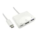 CablesDirect USB3C-HDMIUSB-WPD - 15CM USB Type C M - HDMI & USB Adaptor with PD Function thumbnail 1
