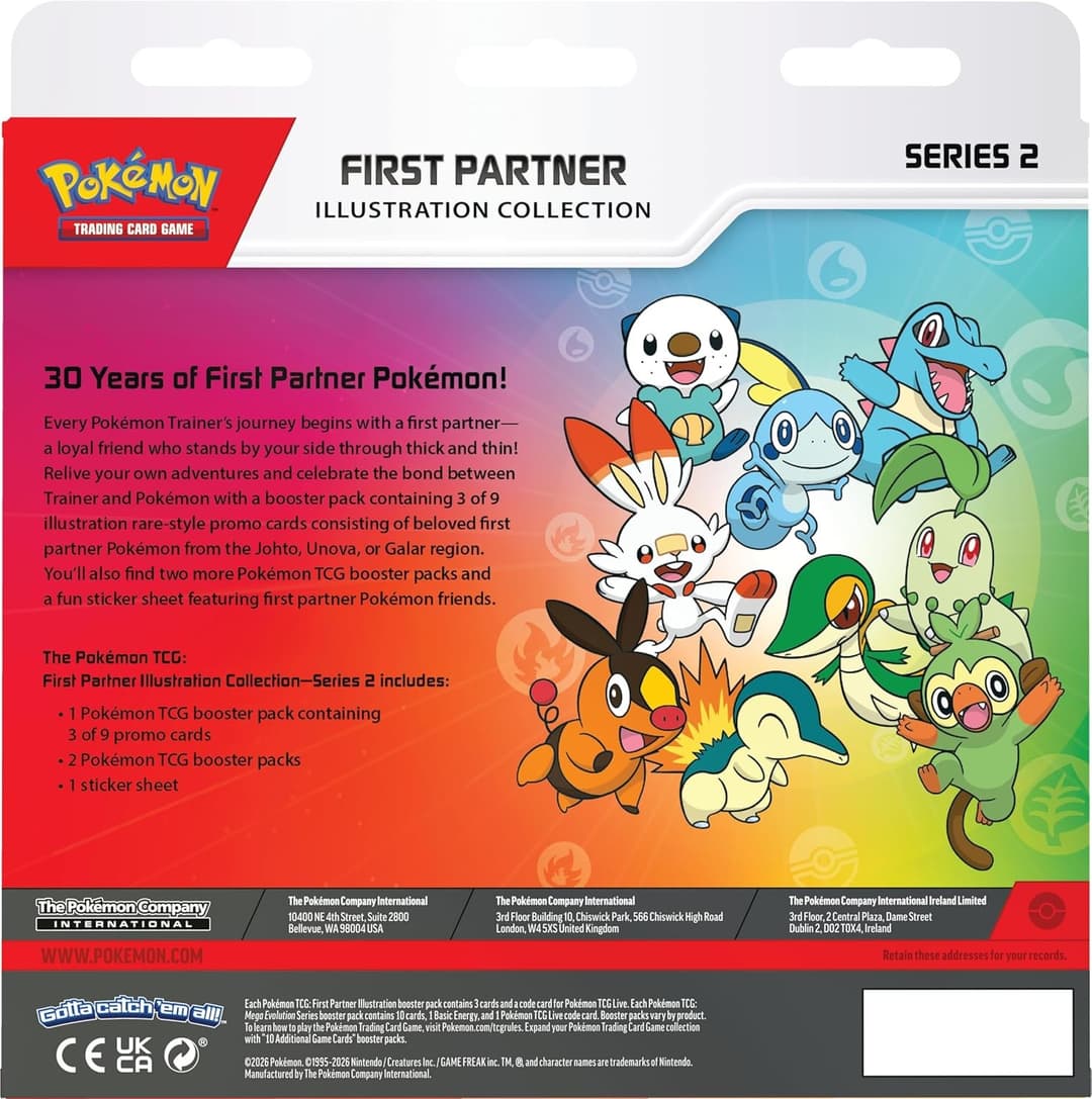 Pokémon TCG: First Partner Illustration Collection—Series 2 (3 Promo Cards, 2 Booster Packs, 1 Sticker Sheet) - Image 2
