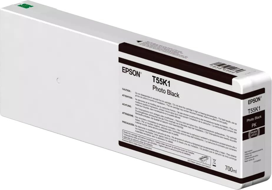 Epson T55K1 UltraChrome HDX/HD 700ml Ink Cartridge for SureColor SC-P6000/P7000/P8000/P9000 - Photo Black