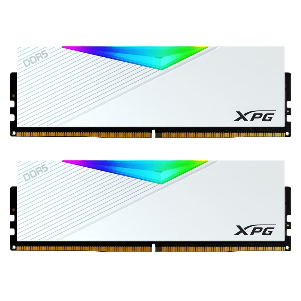 ADATA XPG LANCER RGB 32 GB (2 x 16 GB) DDR5 6400MHz CL32 White Memory Kit - Image 1
