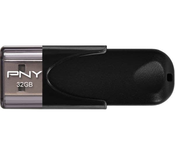 PNY Attaché 4 USB 2.0 Memory Stick - 32 GB, Black - Image 1