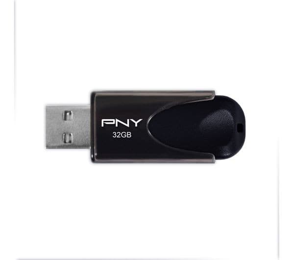 PNY Attaché 4 USB 2.0 Memory Stick - 32 GB, Black - Image 2