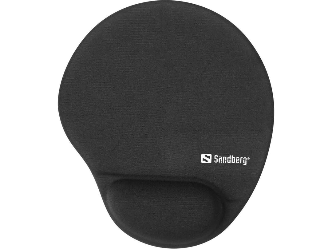 Sandberg Memory Foam Mousepad with Wrist Rest, Black - Round - Image 1