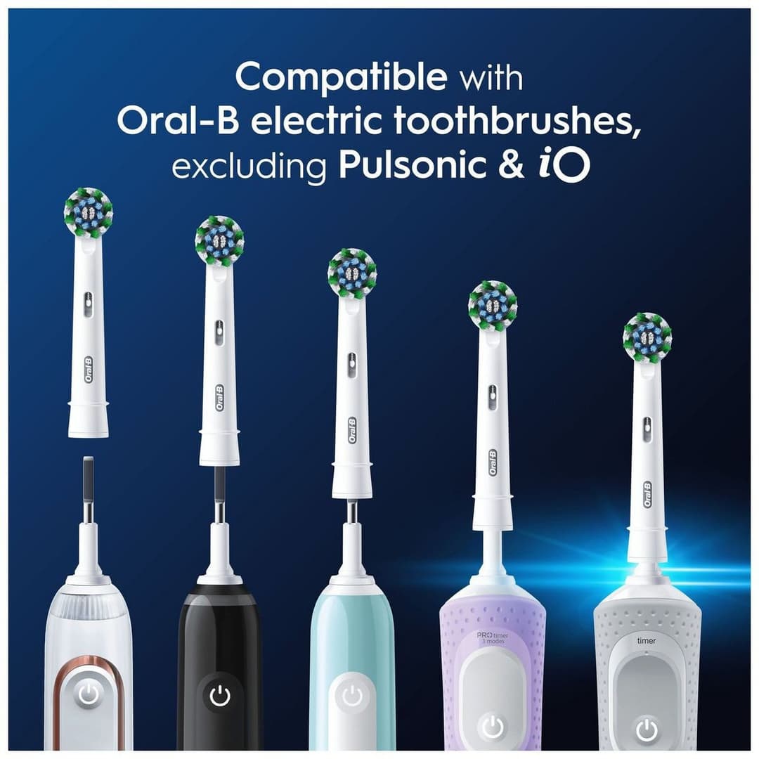 Oral-B Pro CrossAction Toothbrush Heads White - 8 Pack - Image 6
