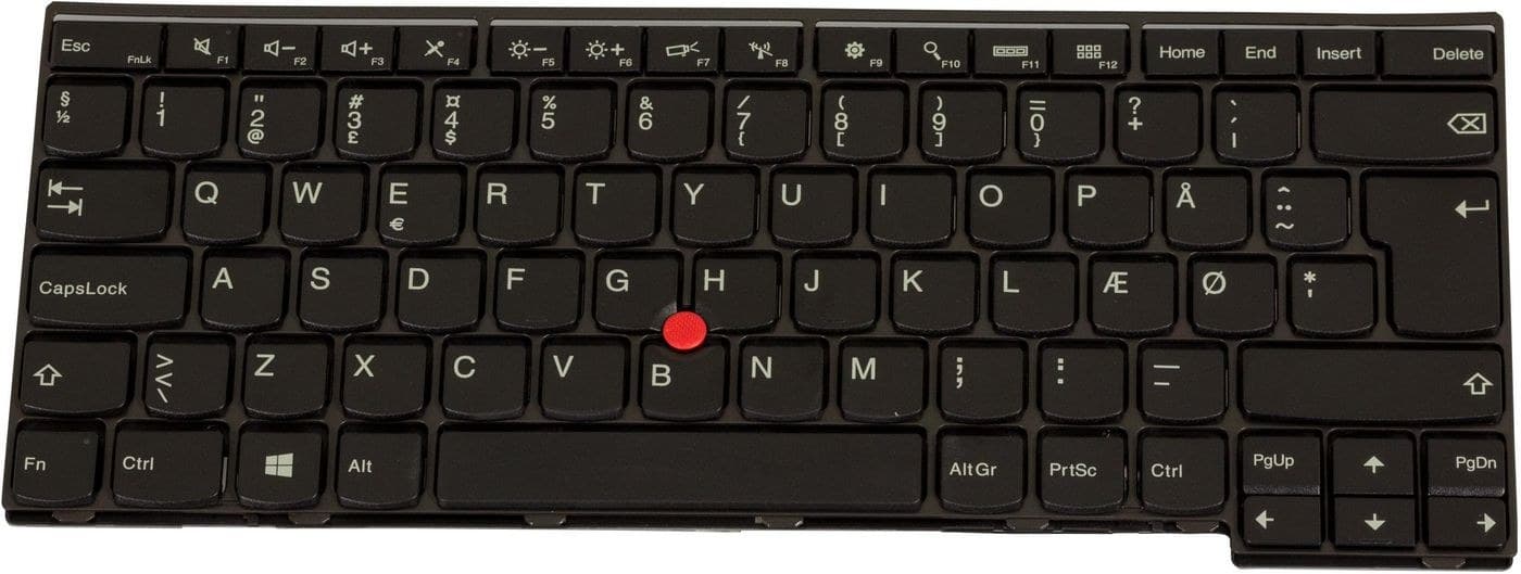 Lenovo ThinkPad Replacement Keyboard FRU 04Y0871 - Danish Layout, Non-Backlit, Black with TrackPoint - Fits ThinkPad T440/T440p/T440s/T450/T450s/T460/L440/L450/L460