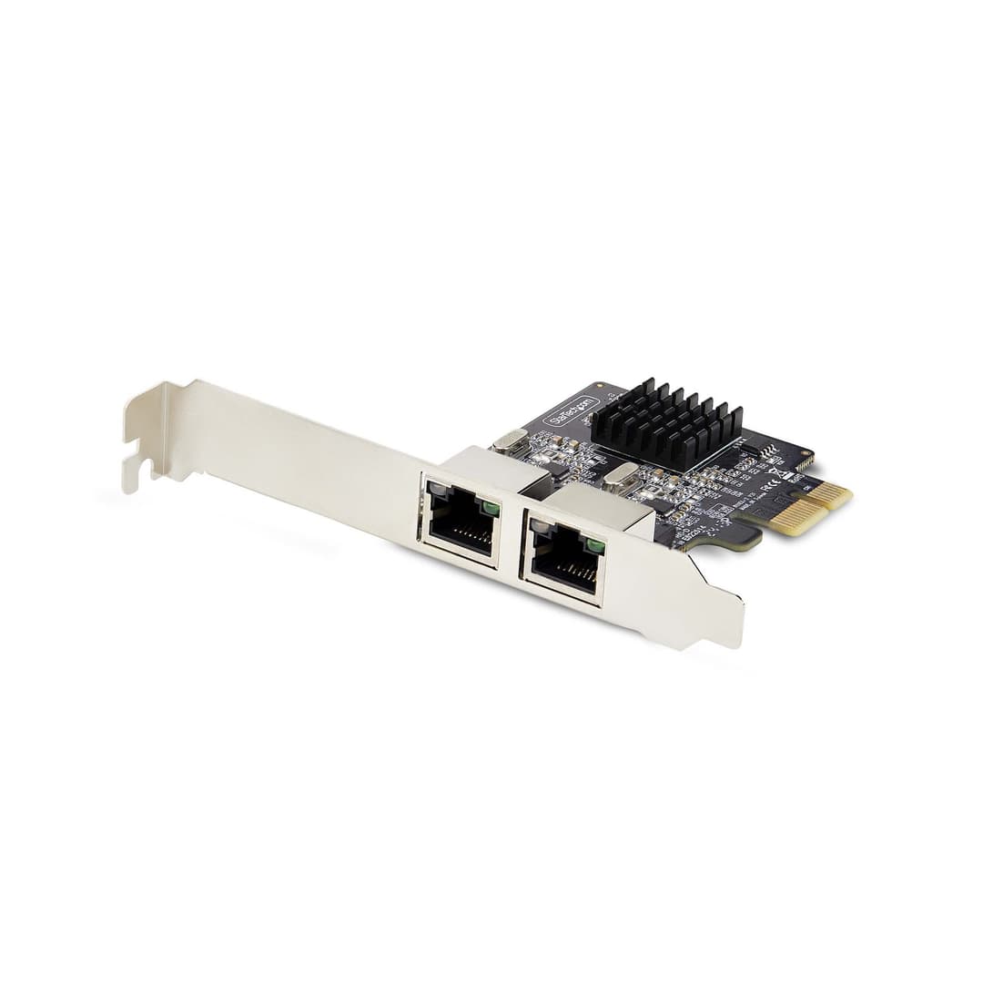 StarTech.com 2-Port Gigabit PCIe Network Adapter Card, 10/100/1000Mbps PCI Express NIC, Dual Realtek RTL8111H, Works with Windows and Linux, TAA Compliant - Image 1