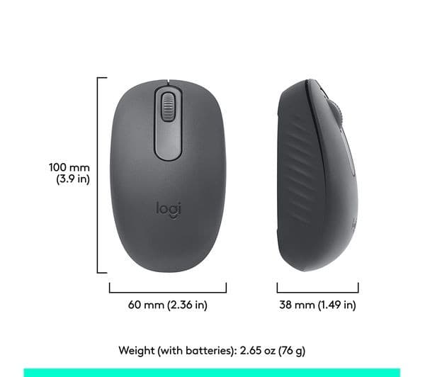 Logitech M196 Wireless Bluetooth Optical Mouse, Graphite - Image 8