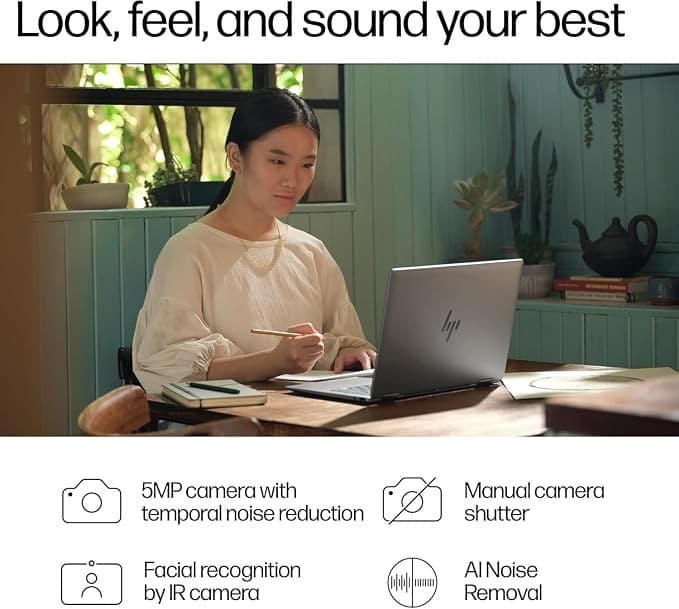 HP ENVY x360 14-fa0009na 2-in-1 Laptop 14in WUXGA Touchscreen, AMD Ryzen 5, 16GB, 512GB - Silver - Image 5