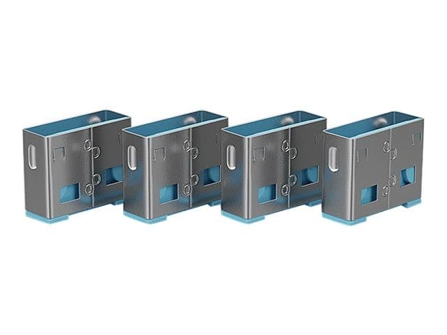 Lindy USB Type-A Port Blocker Kit Blue - Pack of 4 Blockers + 1 Key - Image 5