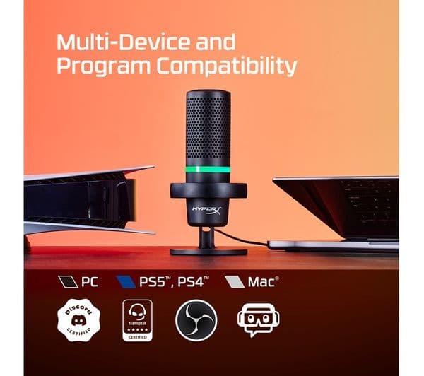 HYPERX DuoCast Gaming Microphone - Black - Image 4
