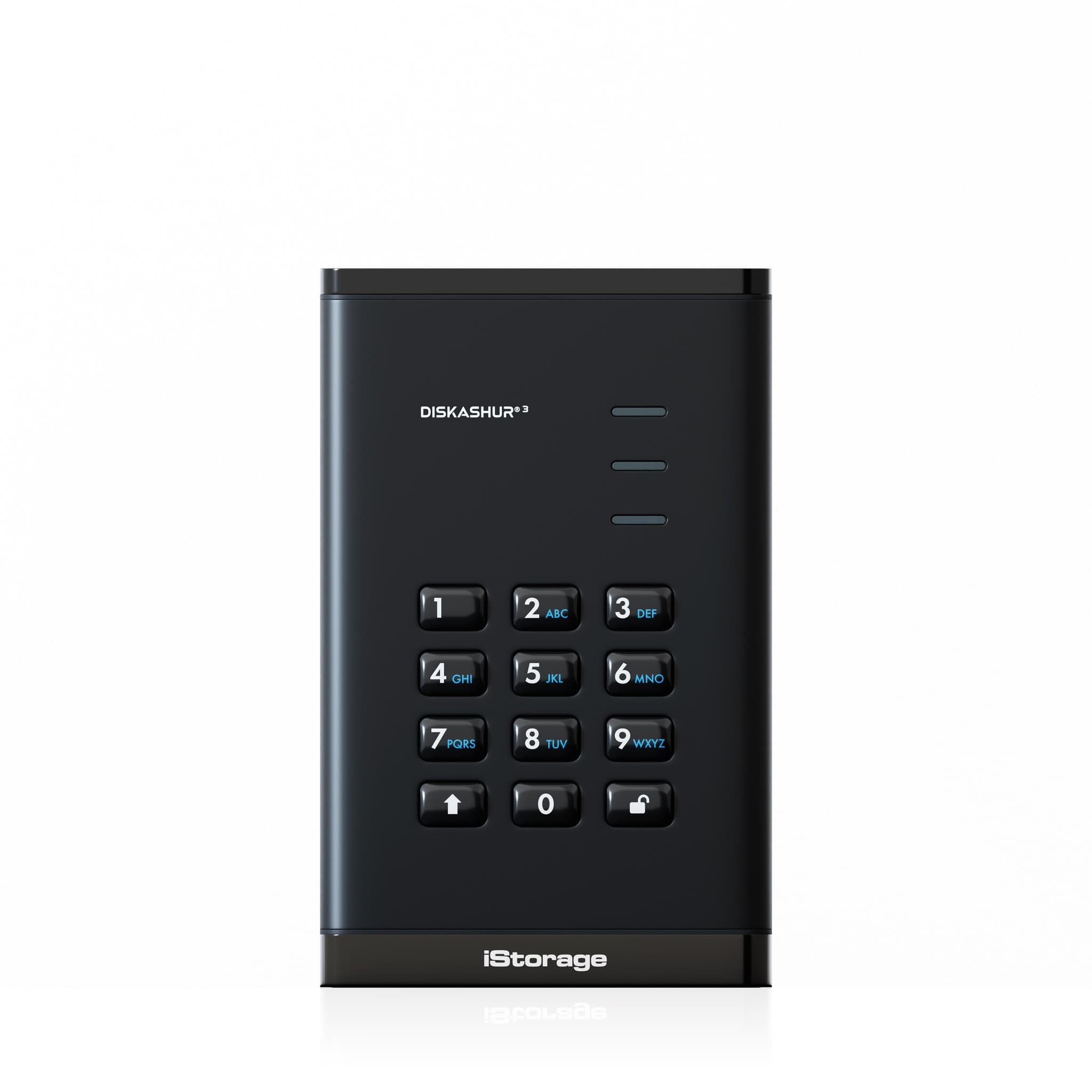 iStorage diskAshur³ HDD 5TB Black | Secure Portable Hard Drive | USB 3.2 Gen 1 | FIPS 140-3 Level 3 Complaint | Common Criteria EAL 5+ | PIN Protected | AES-XTS 256-bit Hardware Encryption | GDPR, TAA Compliant | Dust/Water Resistant
