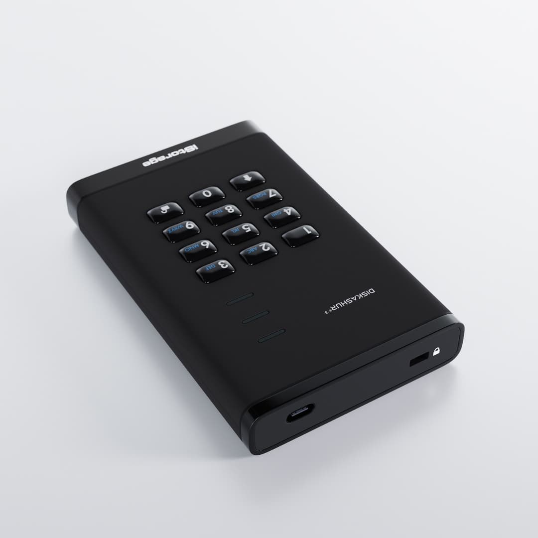 iStorage diskAshur³ HDD 5TB Black | Secure Portable Hard Drive | USB 3.2 Gen 1 | FIPS 140-3 Level 3 Complaint | Common Criteria EAL 5+ | PIN Protected | AES-XTS 256-bit Hardware Encryption | GDPR, TAA Compliant | Dust/Water Resistant - Image 4
