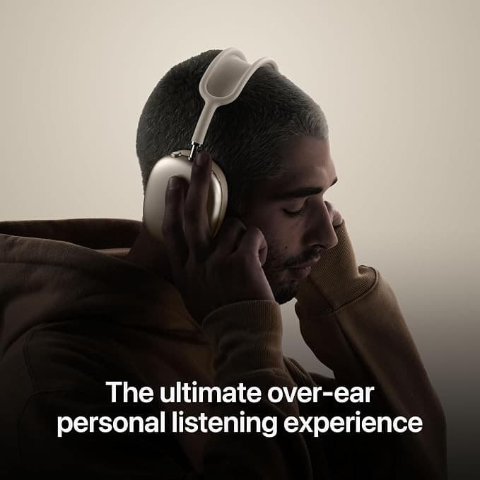 Apple AirPods Max (USB-C) Wireless Over-Ear Headphones with Active Noise Cancellation – Starlight - Image 2