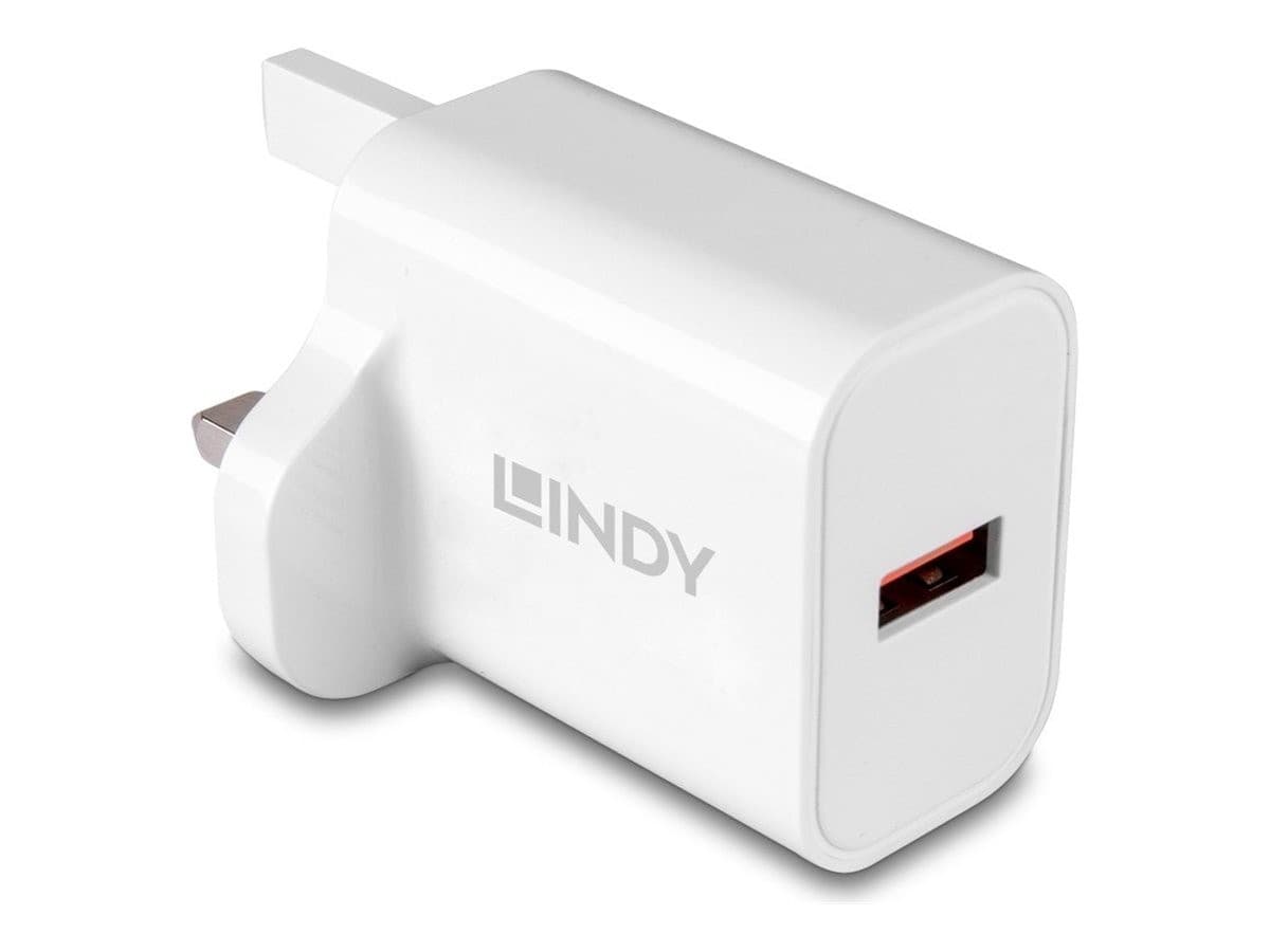 Lindy 18W USB Type A Charger White (73415)