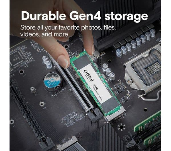 CRUCIAL E100 M.2 2280 PCIe Gen4 NVMe Internal SSD - 1 TB - Image 4