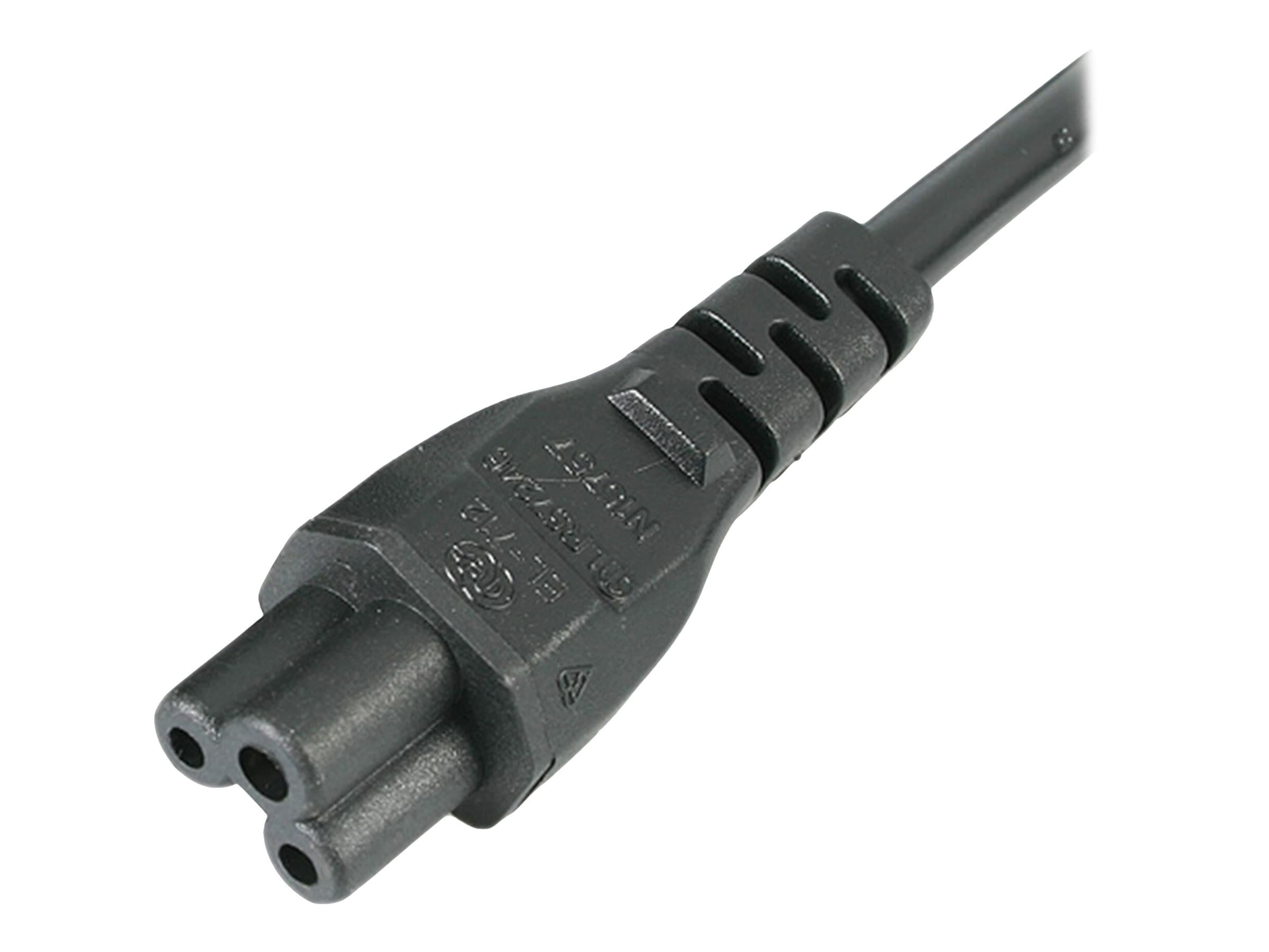 StarTech PXTNB3SUK1M UK Laptop Power Cable 1m BS 1363 to IEC C5 Clover Leaf Black